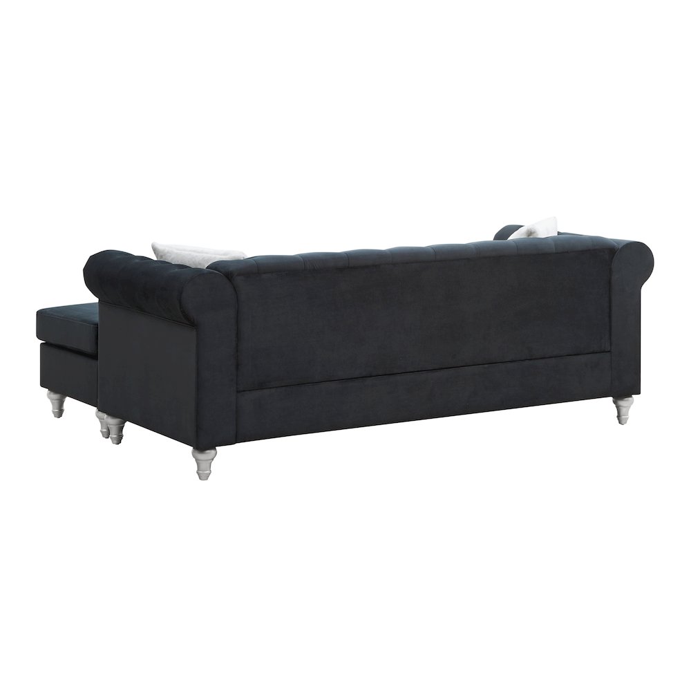 Glory Furniture Raisa Sofa Chaise in Black Color. Picture 4