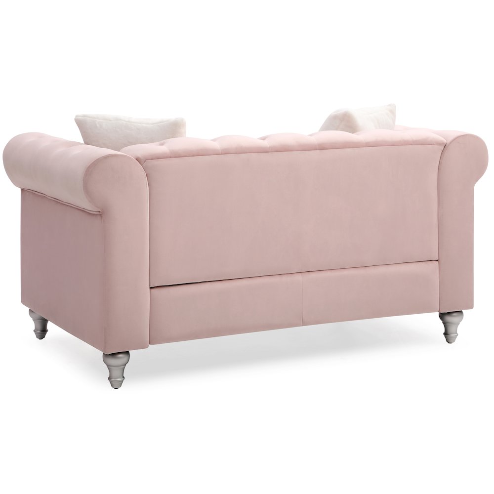 Glory Furniture Raisa Loveseat in Pink Color. Picture 1