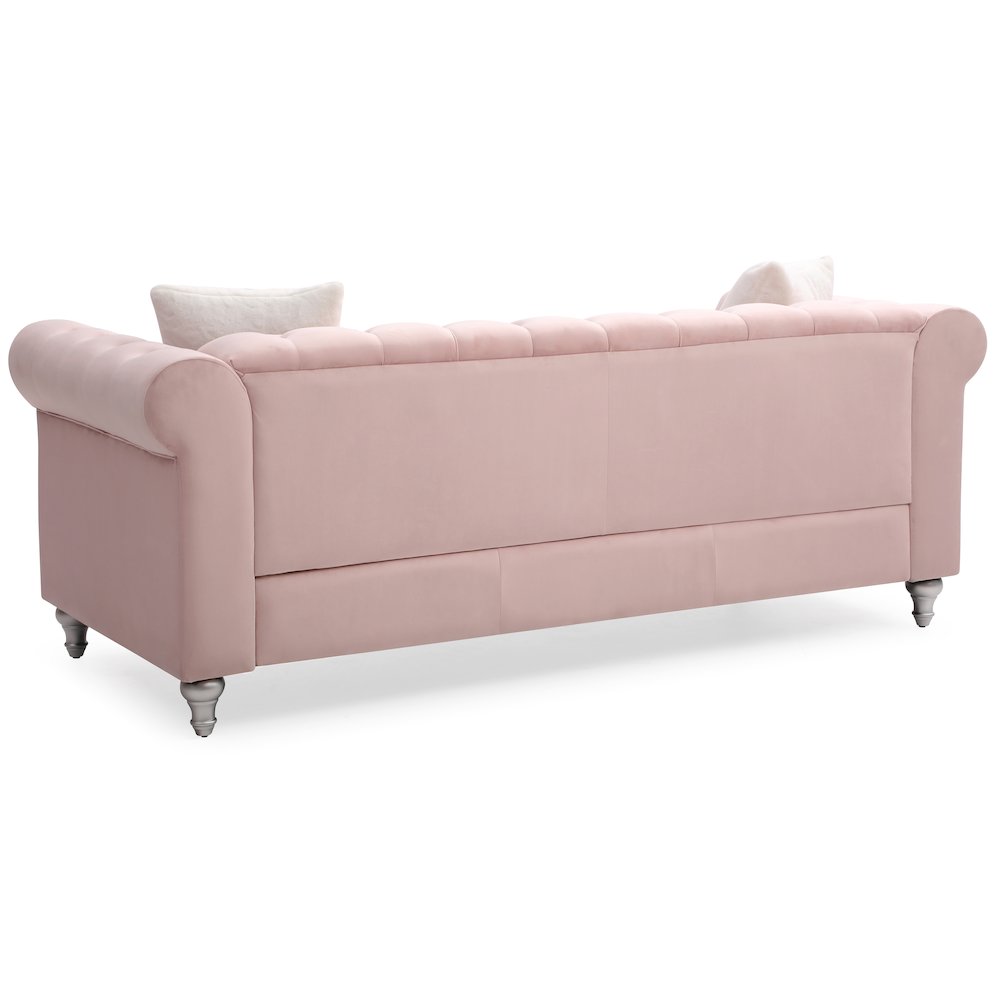 Glory Furniture Raisa Sofa in Pink Color. Picture 1