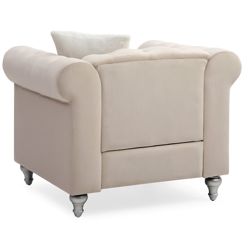 Glory Furniture Raisa Accent Chair in Beige Color. Picture 4