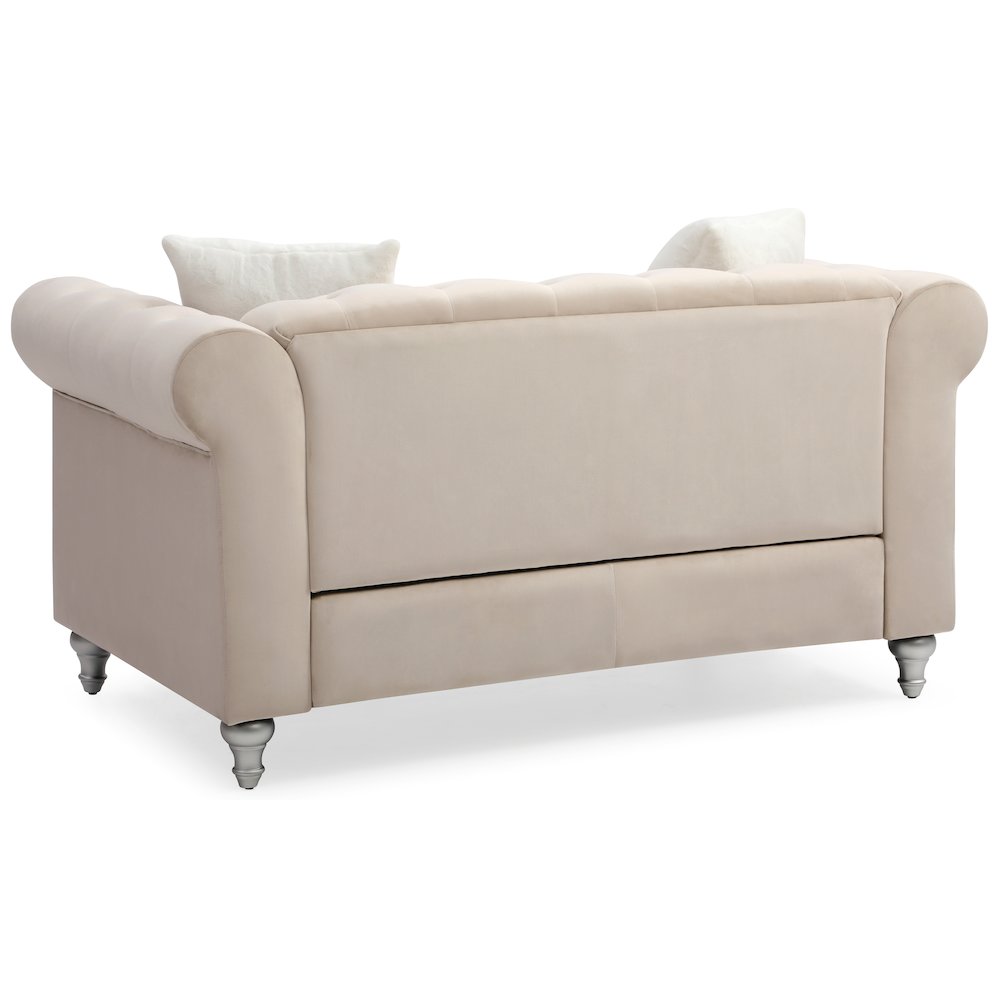 Glory Furniture Raisa Loveseat in Beige Color. Picture 4