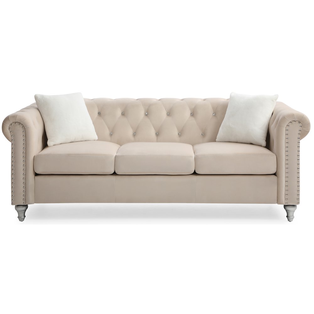 Glory Furniture Raisa Sofa in Beige Color. Picture 3