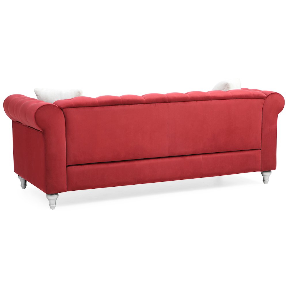 Glory Furniture Raisa Sofa in Burgundy Color. Picture 4