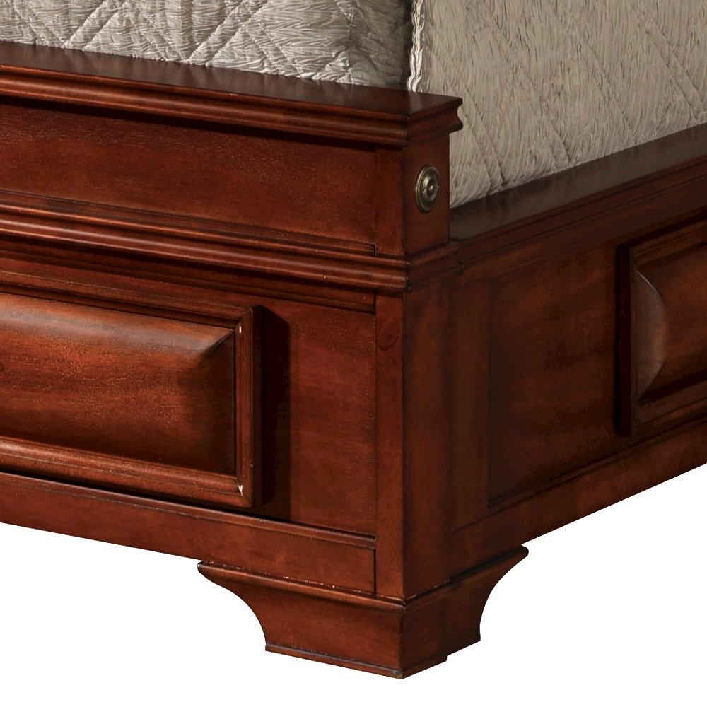 Glory Furniture LaVita King Storage Bed in Oak Color. Picture 4