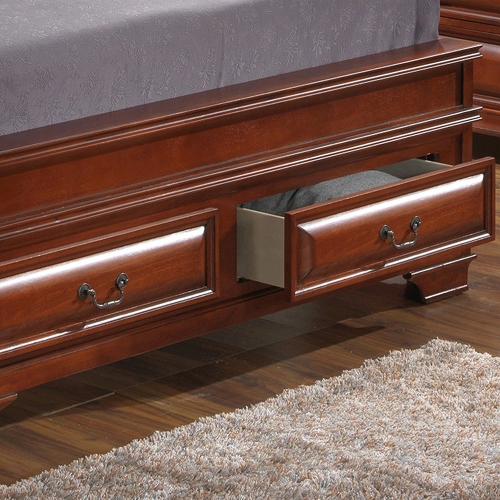 Glory Furniture LaVita Queen Storage Bed in Oak Color. Picture 3