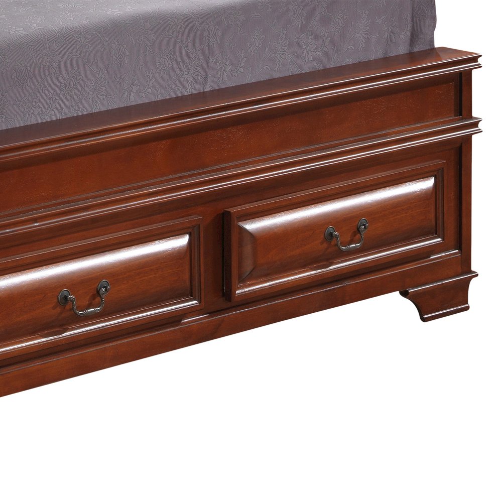 Glory Furniture LaVita Queen Storage Bed in Oak Color. Picture 4