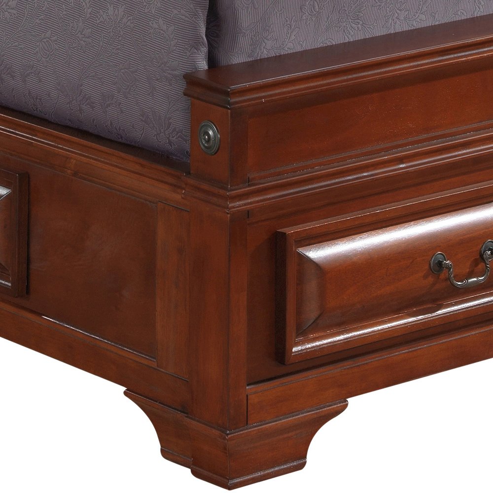 Glory Furniture LaVita Queen Storage Bed in Oak Color. Picture 5