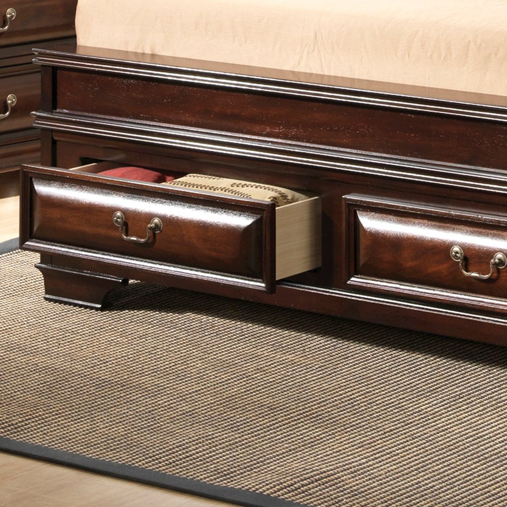 Glory Furniture LaVita Queen Storage Bed in Cappuccino Color. Picture 2
