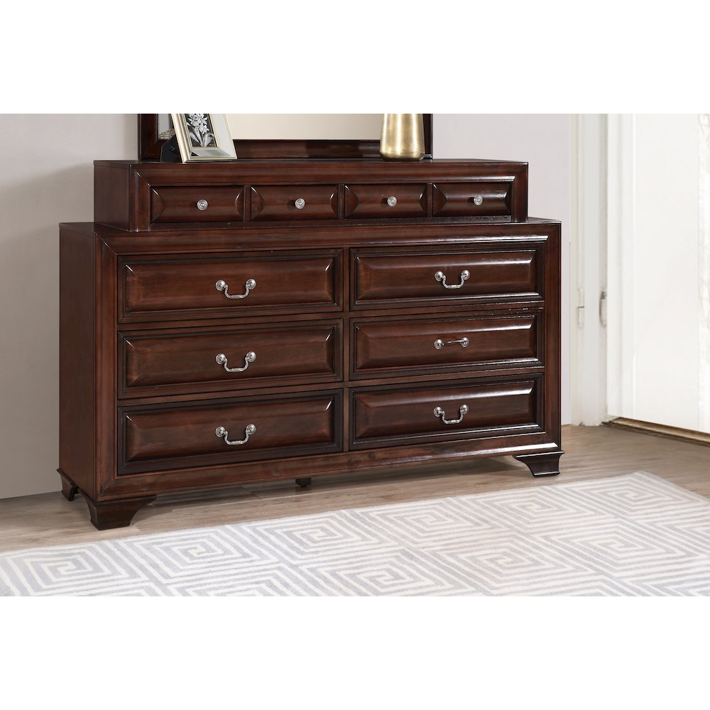 Glory Furniture LaVita Dresser in Cappuccino Color. Picture 7