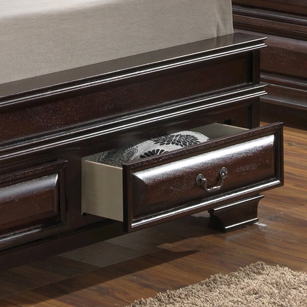 Glory Furniture LaVita Queen Storage Bed in Cappuccino Color. Picture 5