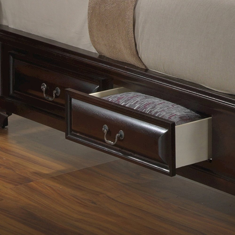 Glory Furniture LaVita Queen Storage Bed in Cappuccino Color. Picture 6