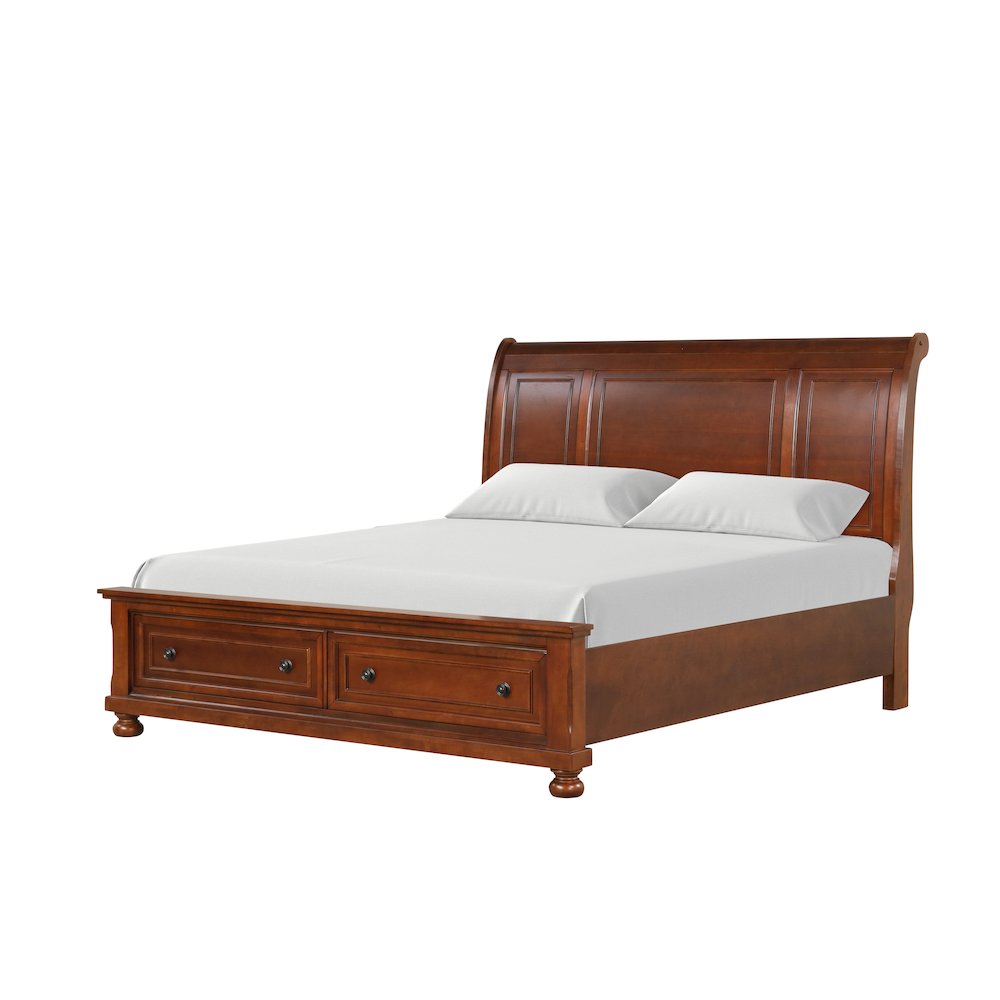Glory Furniture Meade King Bed in Cherry Color. Picture 1