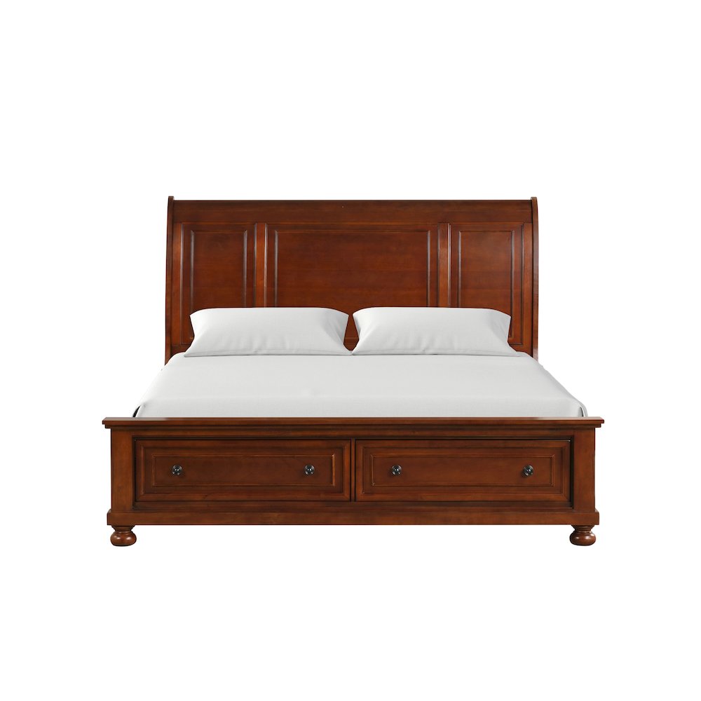 Glory Furniture Meade King Bed in Cherry Color. Picture 2