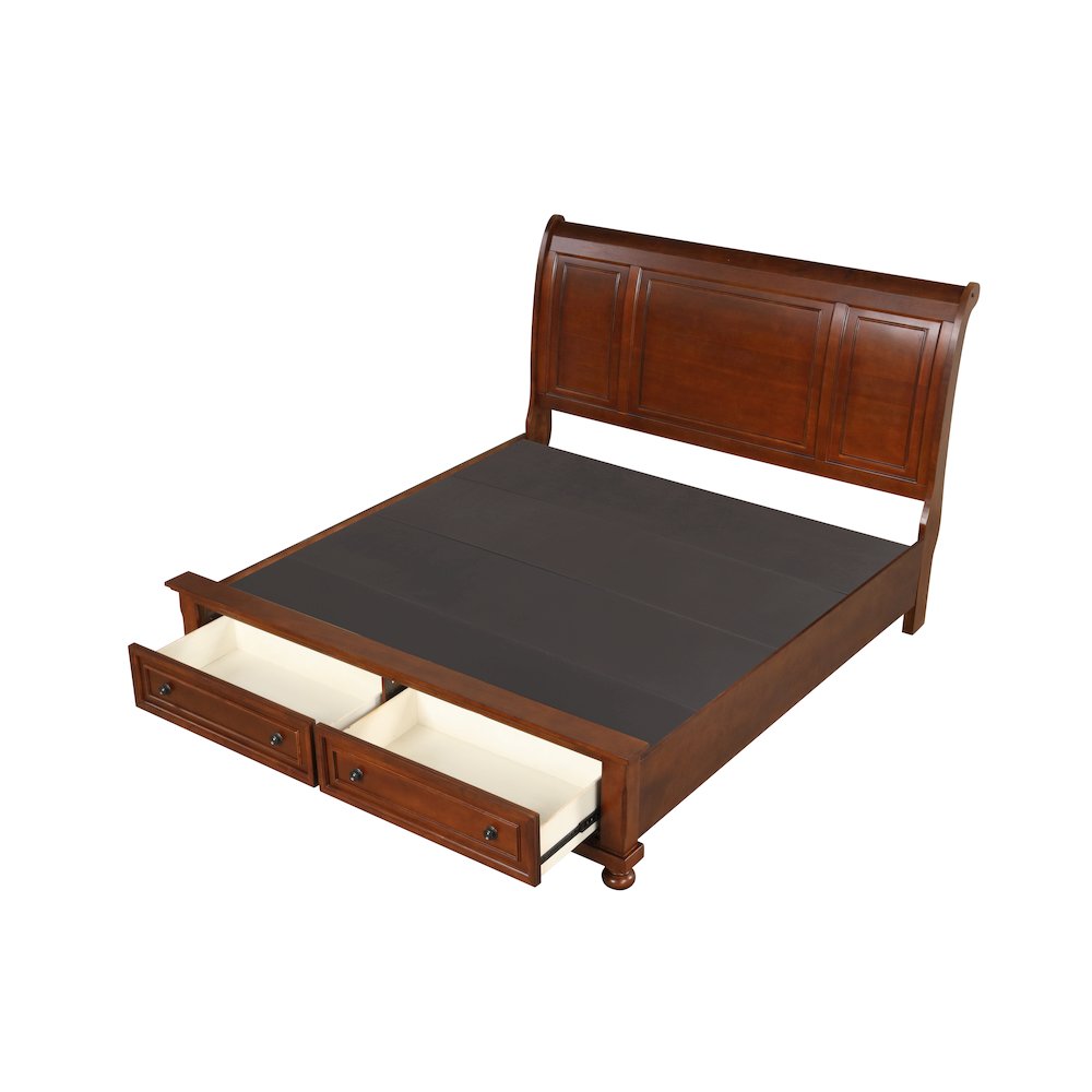 Glory Furniture Meade King Bed in Cherry Color. Picture 4