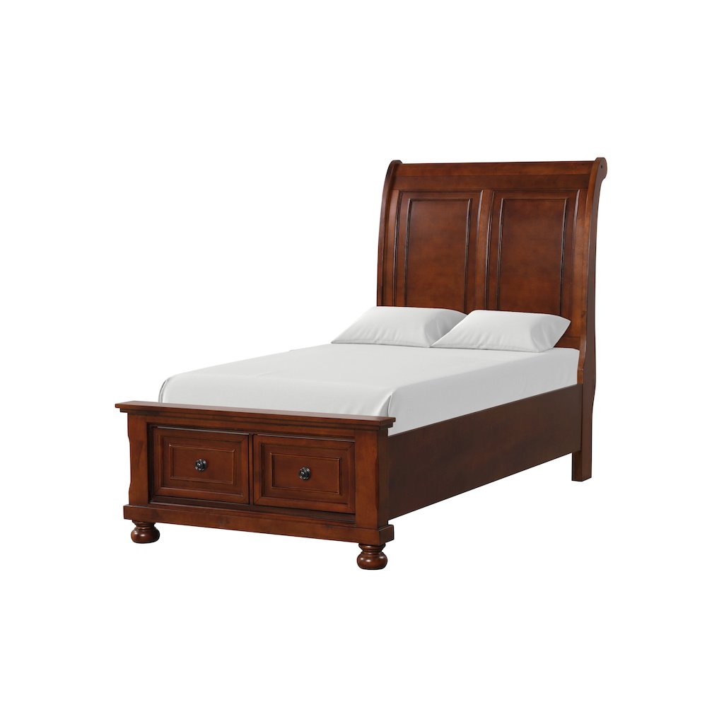 Glory Furniture Meade Twin Bed in Classic Cherry Color. Picture 1