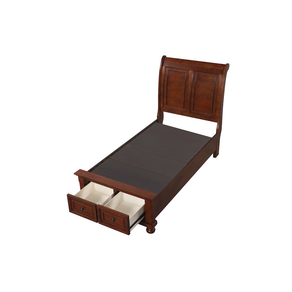 Glory Furniture Meade Twin Bed in Classic Cherry Color. Picture 4