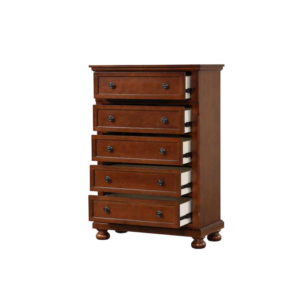 Glory Furniture Meade Chest in Cherry Color. Picture 6