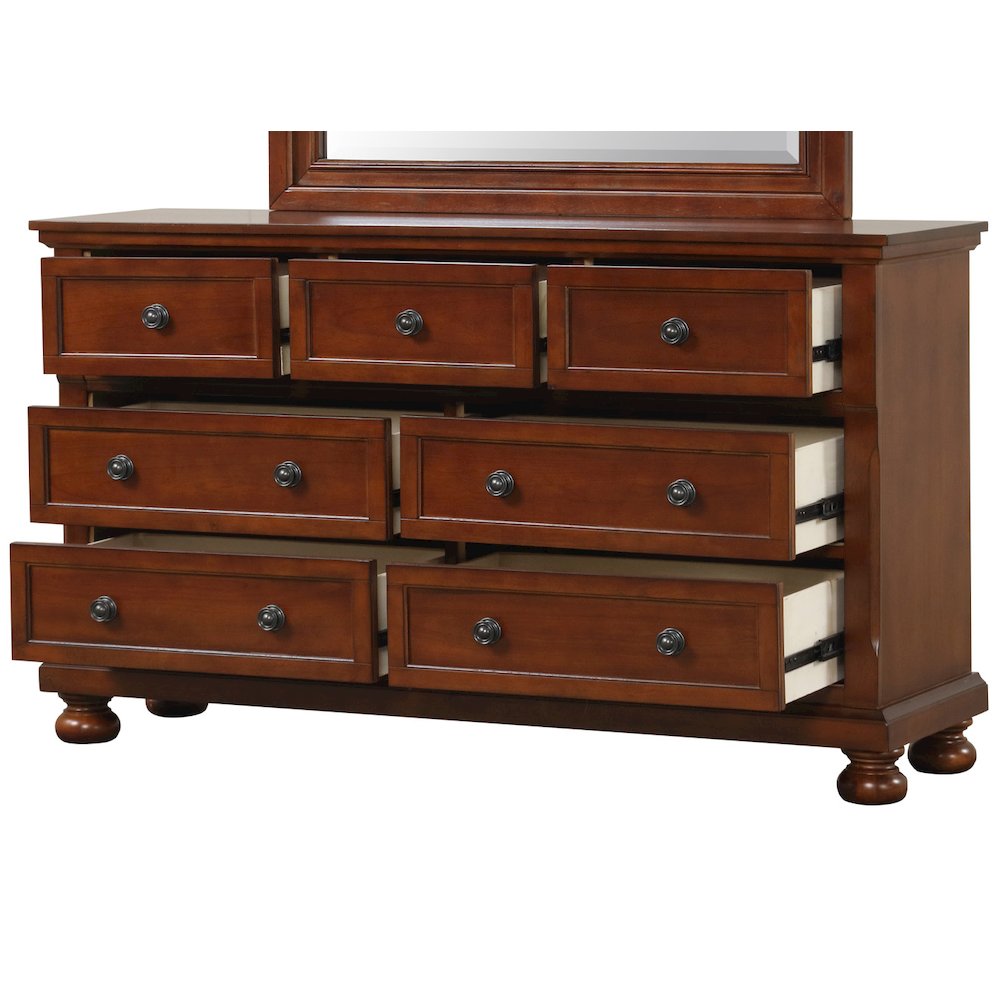 Glory Furniture Meade Dresser in Cherry Color. Picture 6