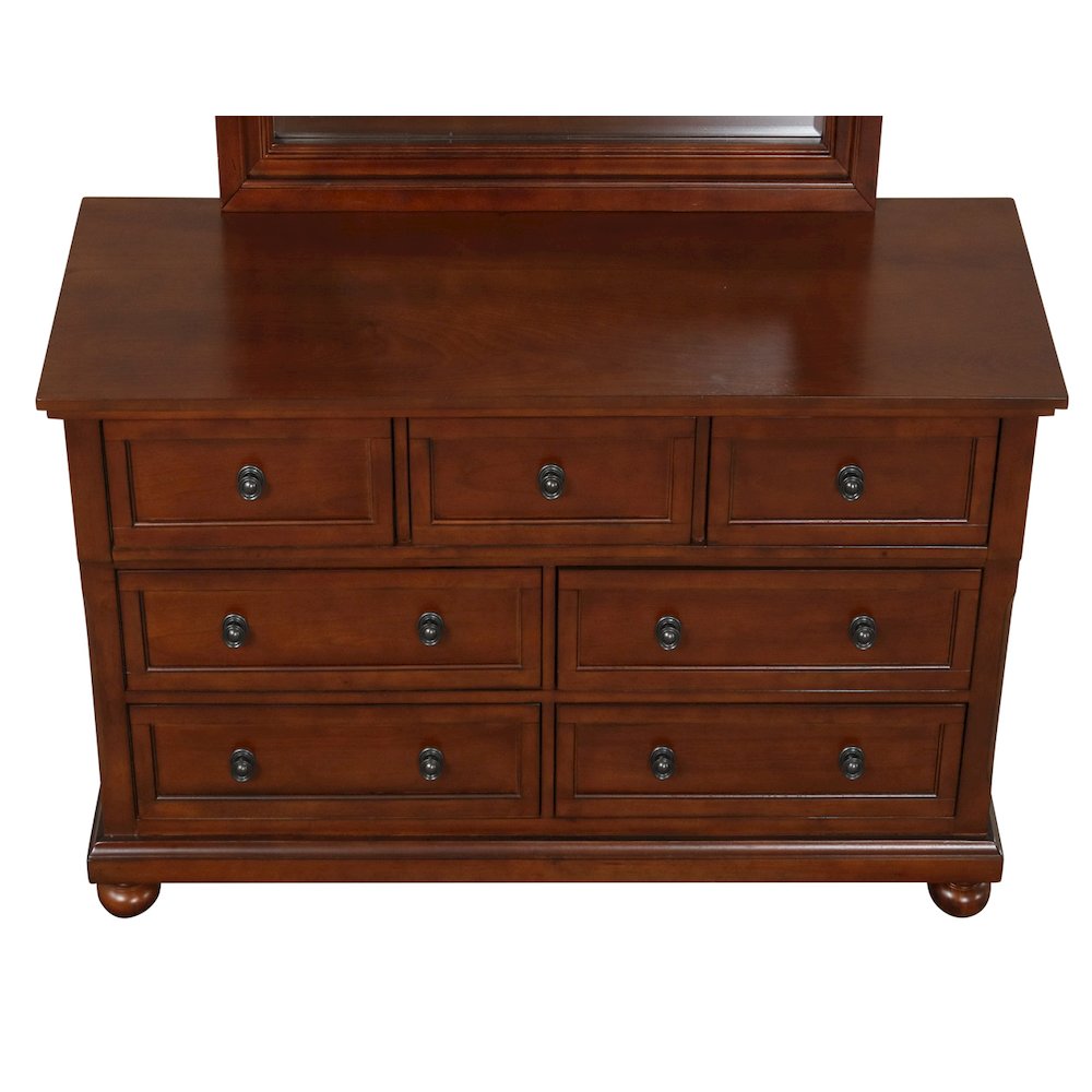 Glory Furniture Meade Dresser in Cherry Color. Picture 8