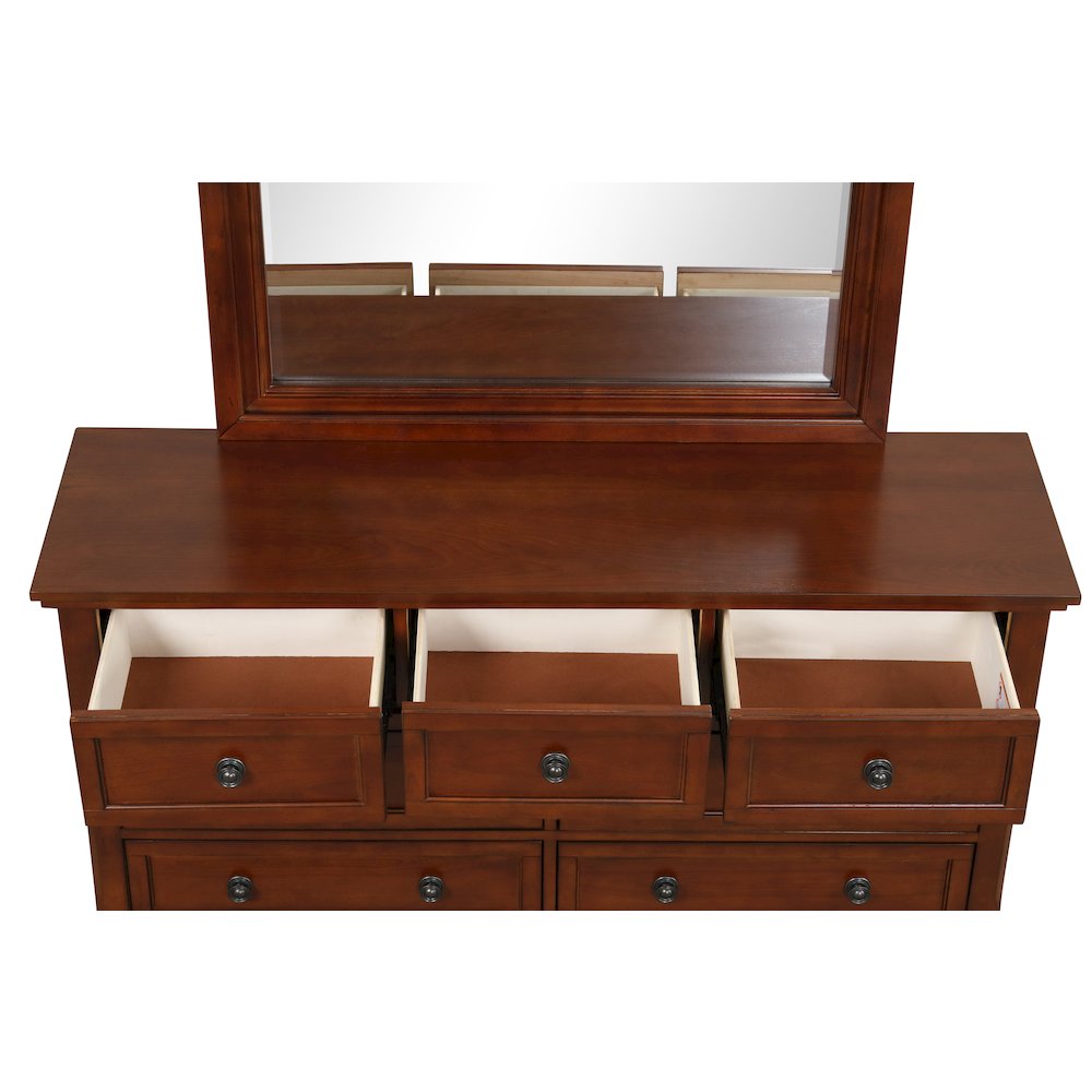 Glory Furniture Meade Dresser in Cherry Color. Picture 9