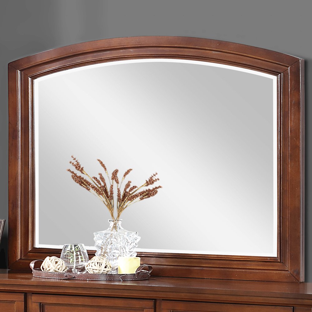 Glory Furniture Meade Mirror in Cherry Color. Picture 6