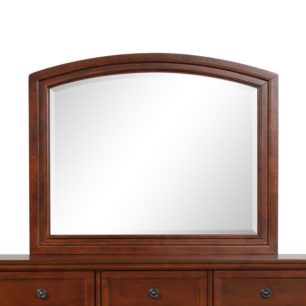 Glory Furniture Meade Mirror in Cherry Color. Picture 2