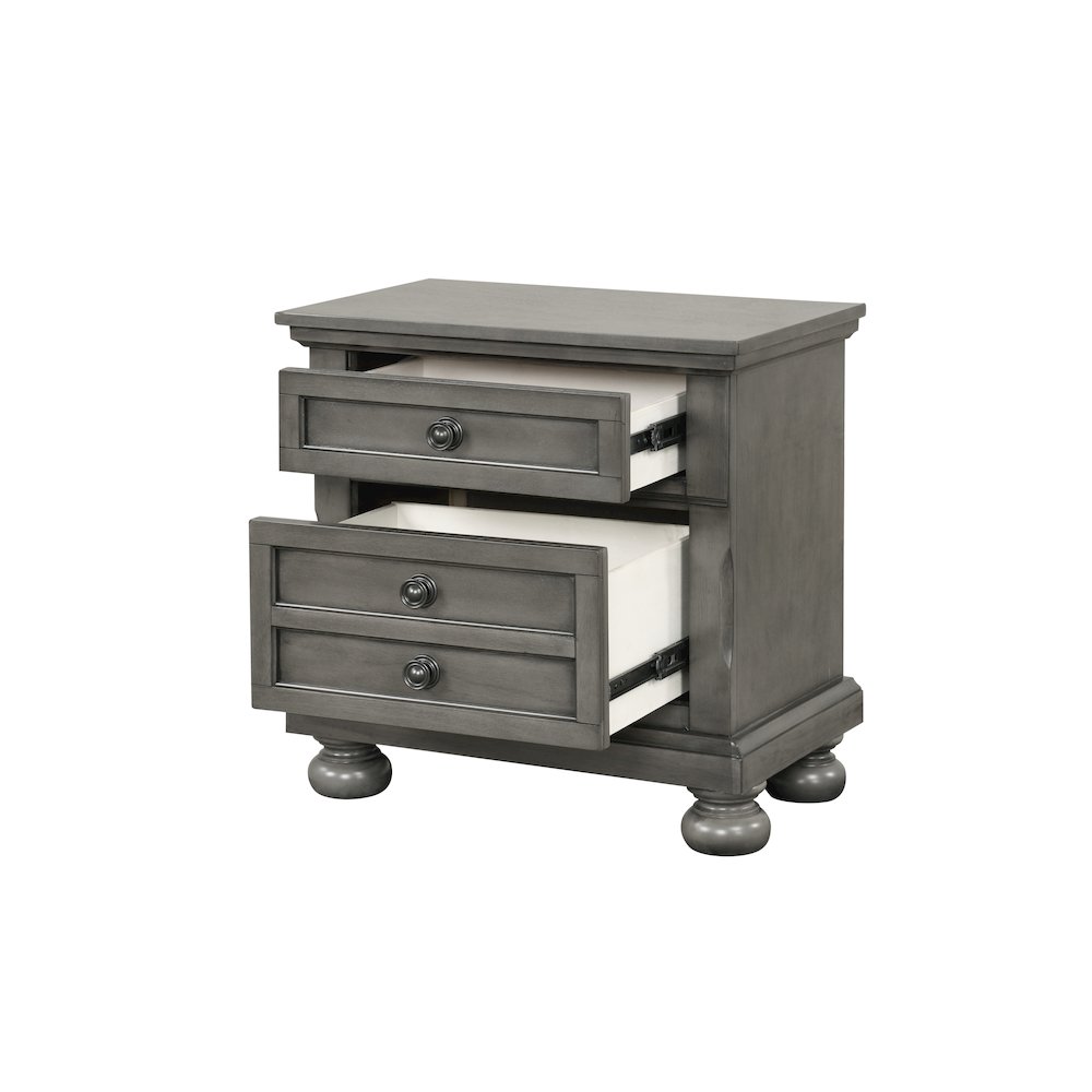 Glory Furniture Meade Nightstand in Gray Color. Picture 6