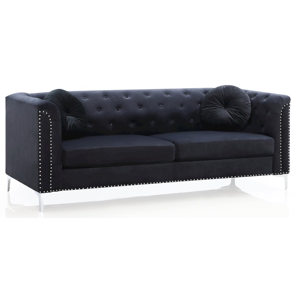 Glory Furniture Pompano Sofa in Black Color. Picture 2