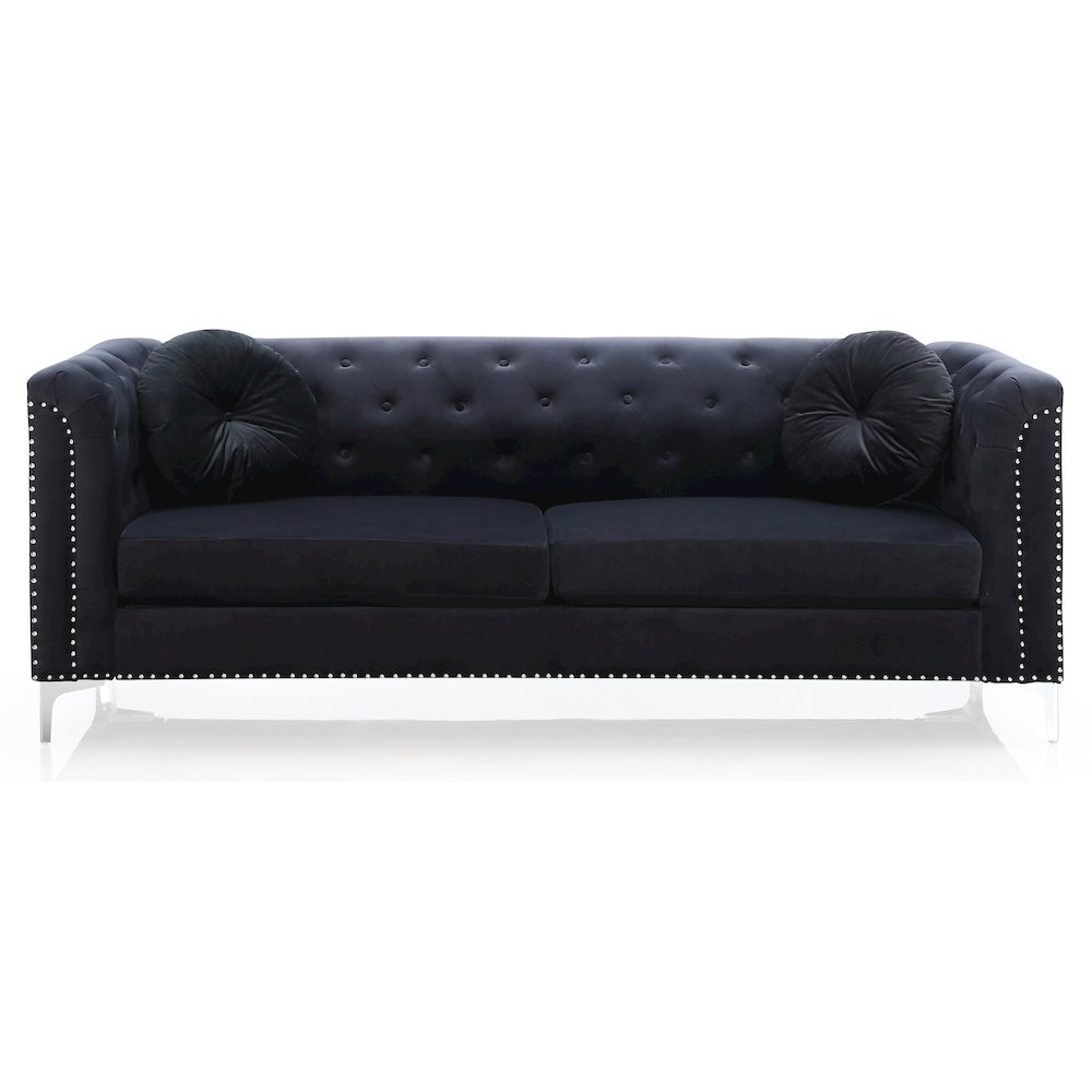 Glory Furniture Pompano Sofa in Black Color. Picture 1