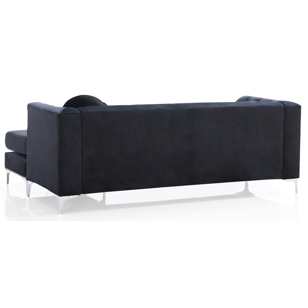 Glory Furniture Pompano Sofa Chaise in Black Color. Picture 4