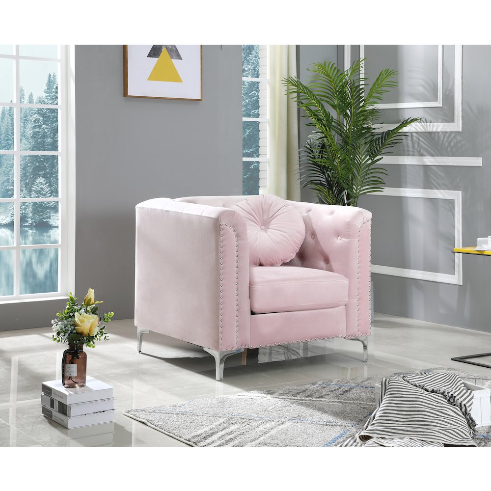 Glory Furniture Pompano Accent Chair in Pink Color. Picture 8