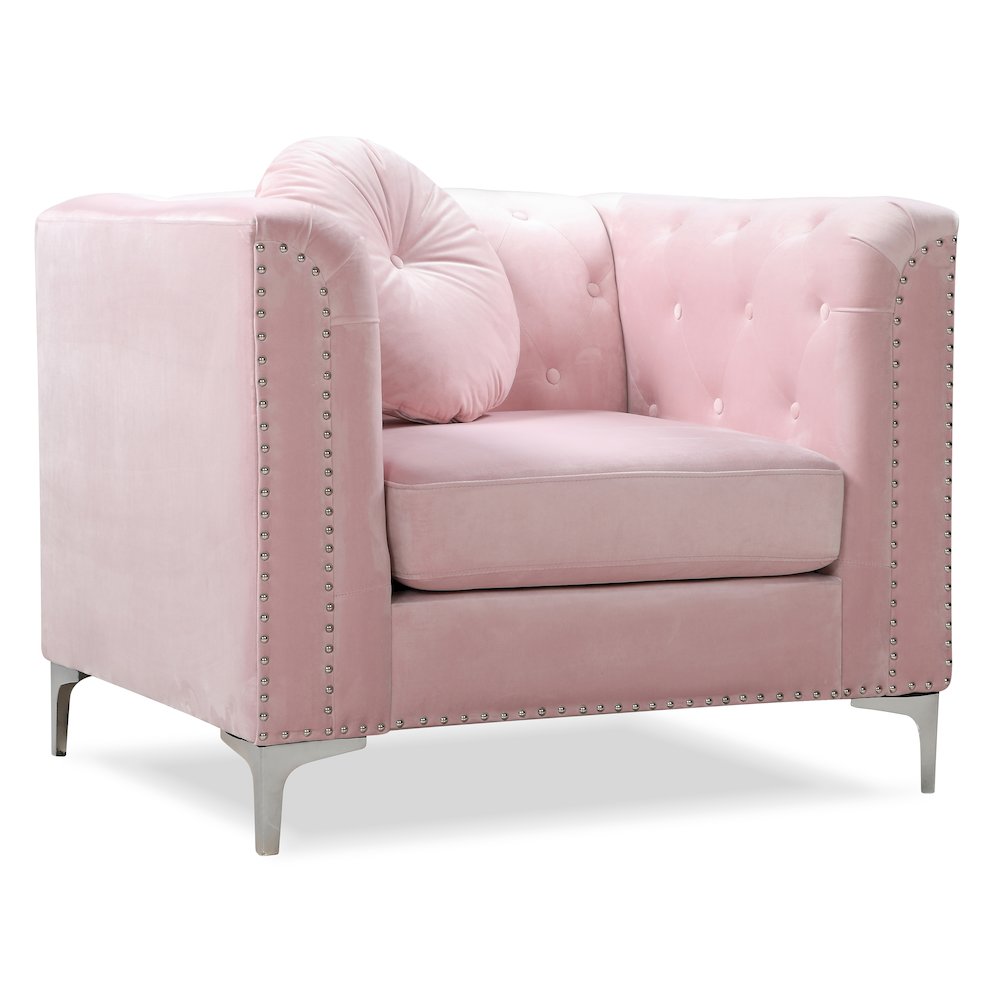 Glory Furniture Pompano Accent Chair in Pink Color. Picture 1