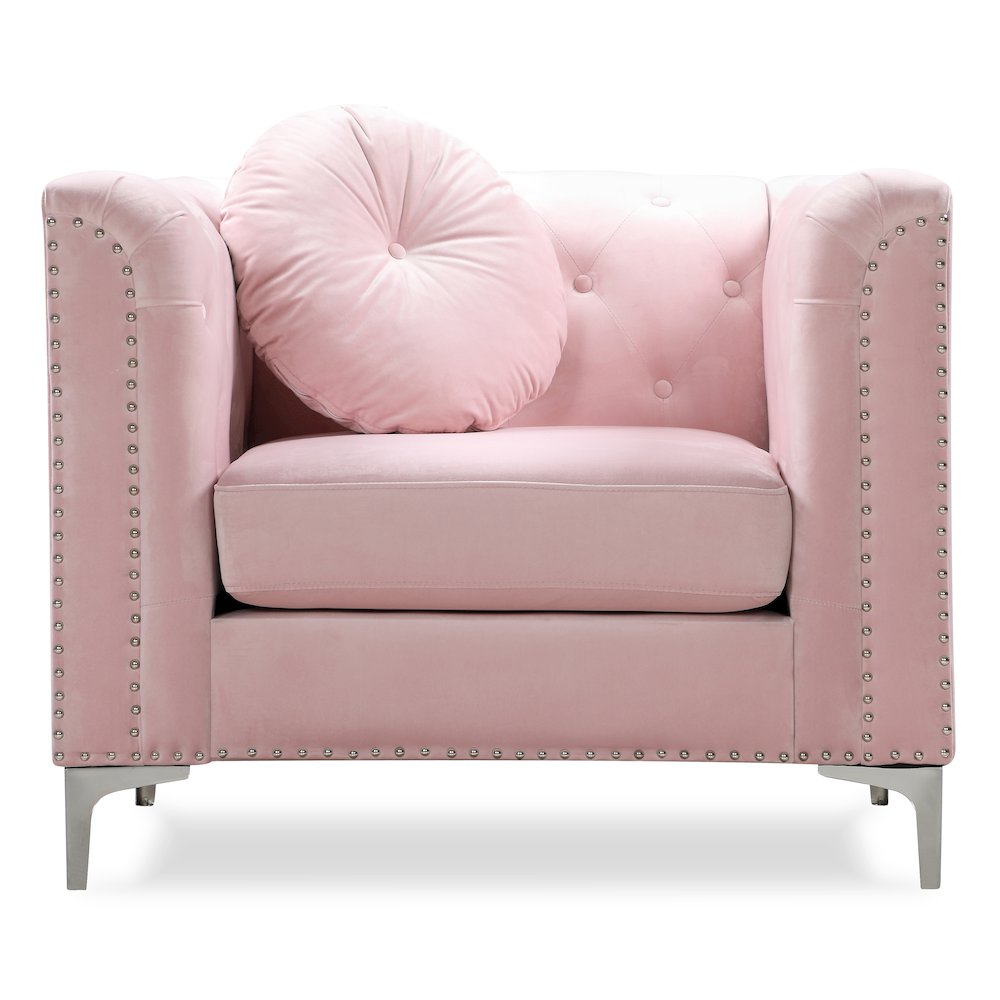Glory Furniture Pompano Accent Chair in Pink Color. Picture 2