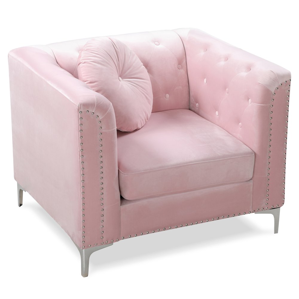 Glory Furniture Pompano Accent Chair in Pink Color. Picture 3