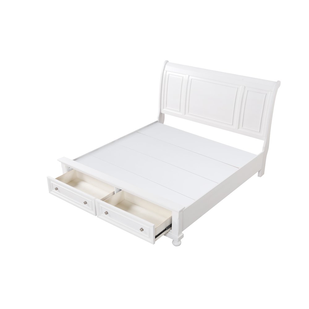 Glory Furniture Meade King Bed in White Color. Picture 4