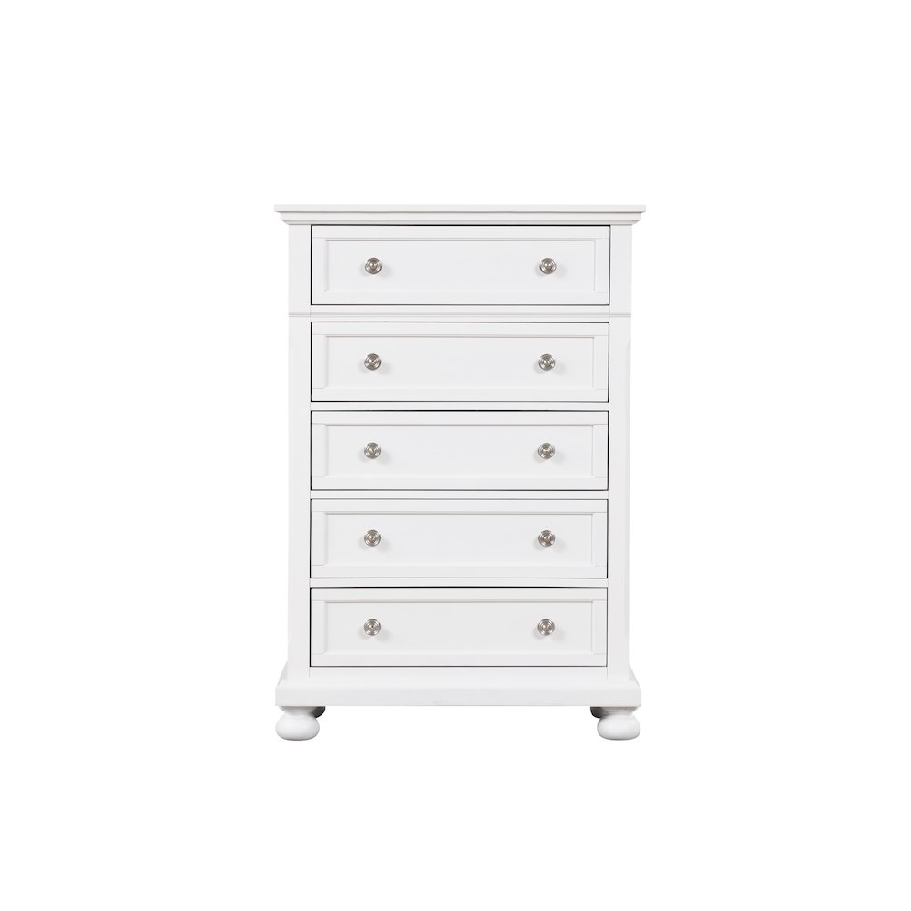 Glory Furniture Meade Chest in White Color. Picture 5