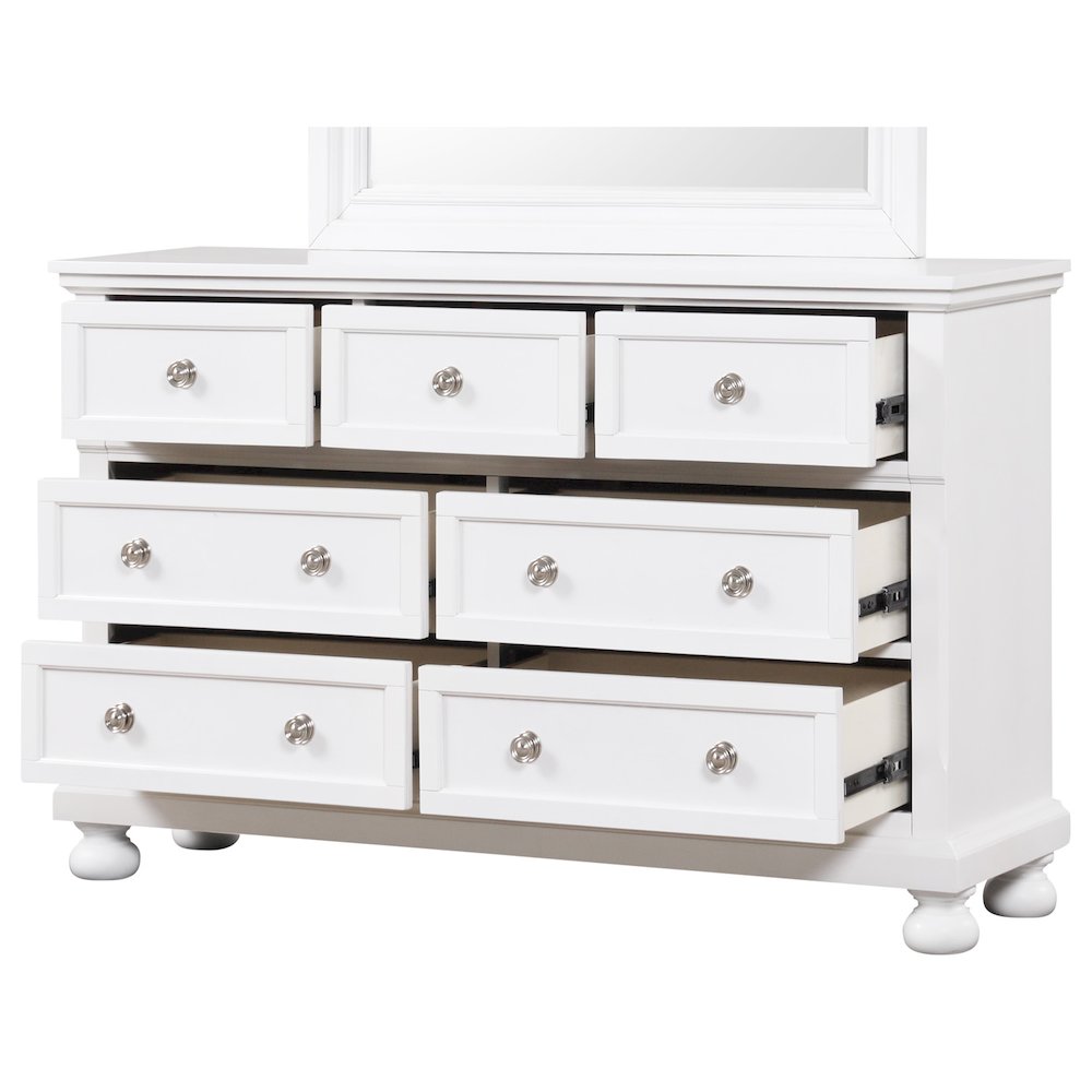 Glory Furniture Meade Dresser in White Color. Picture 6
