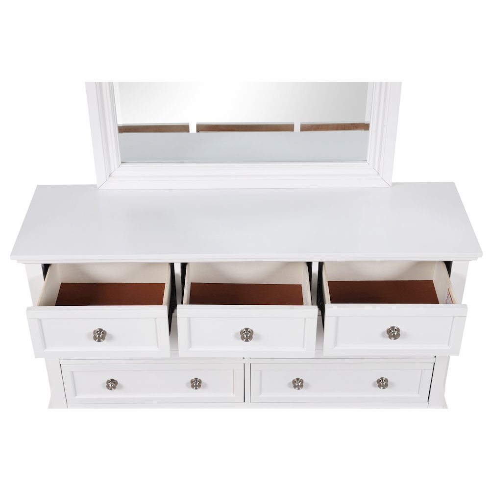 Glory Furniture Meade Dresser in White Color. Picture 9