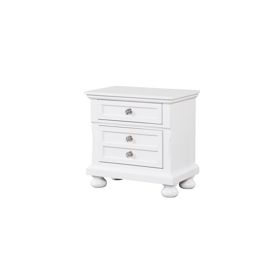 Glory Furniture Meade Nightstand in White Color. Picture 1