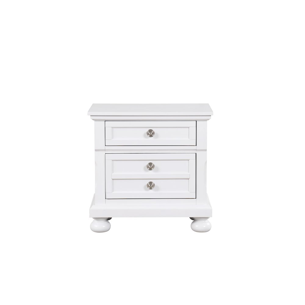Glory Furniture Meade Nightstand in White Color. Picture 5