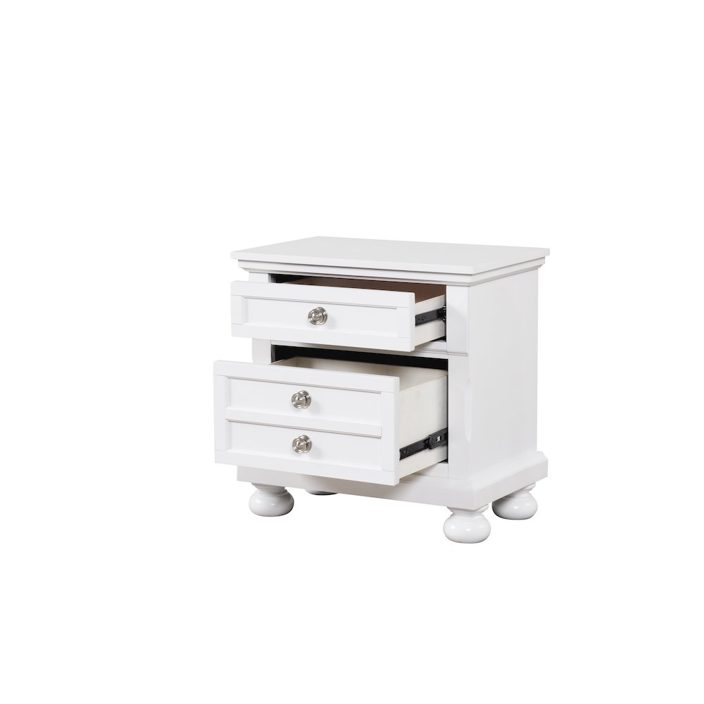 Glory Furniture Meade Nightstand in White Color. Picture 6