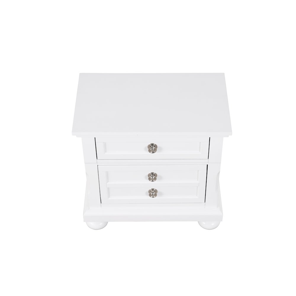 Glory Furniture Meade Nightstand in White Color. Picture 8
