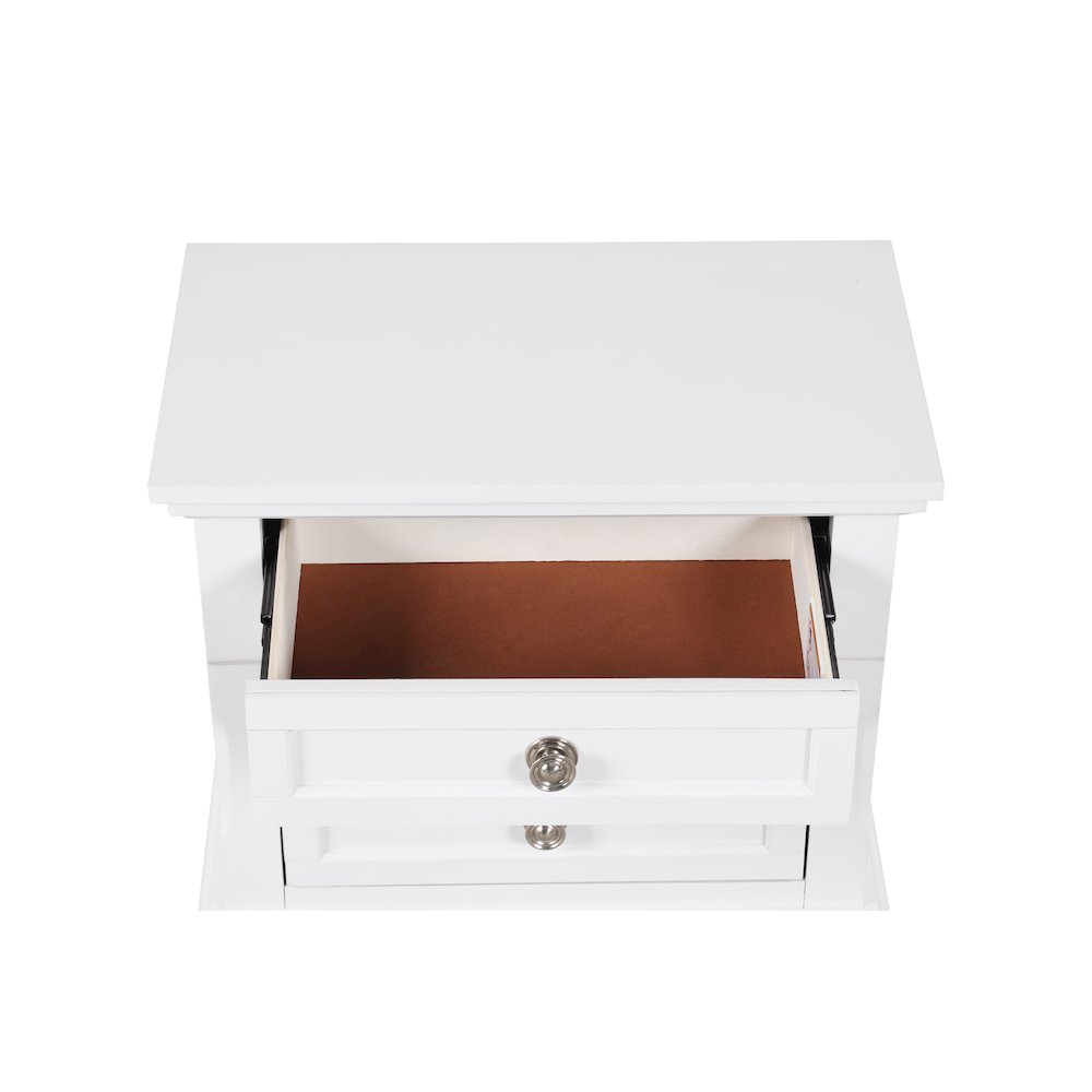 Glory Furniture Meade Nightstand in White Color. Picture 9