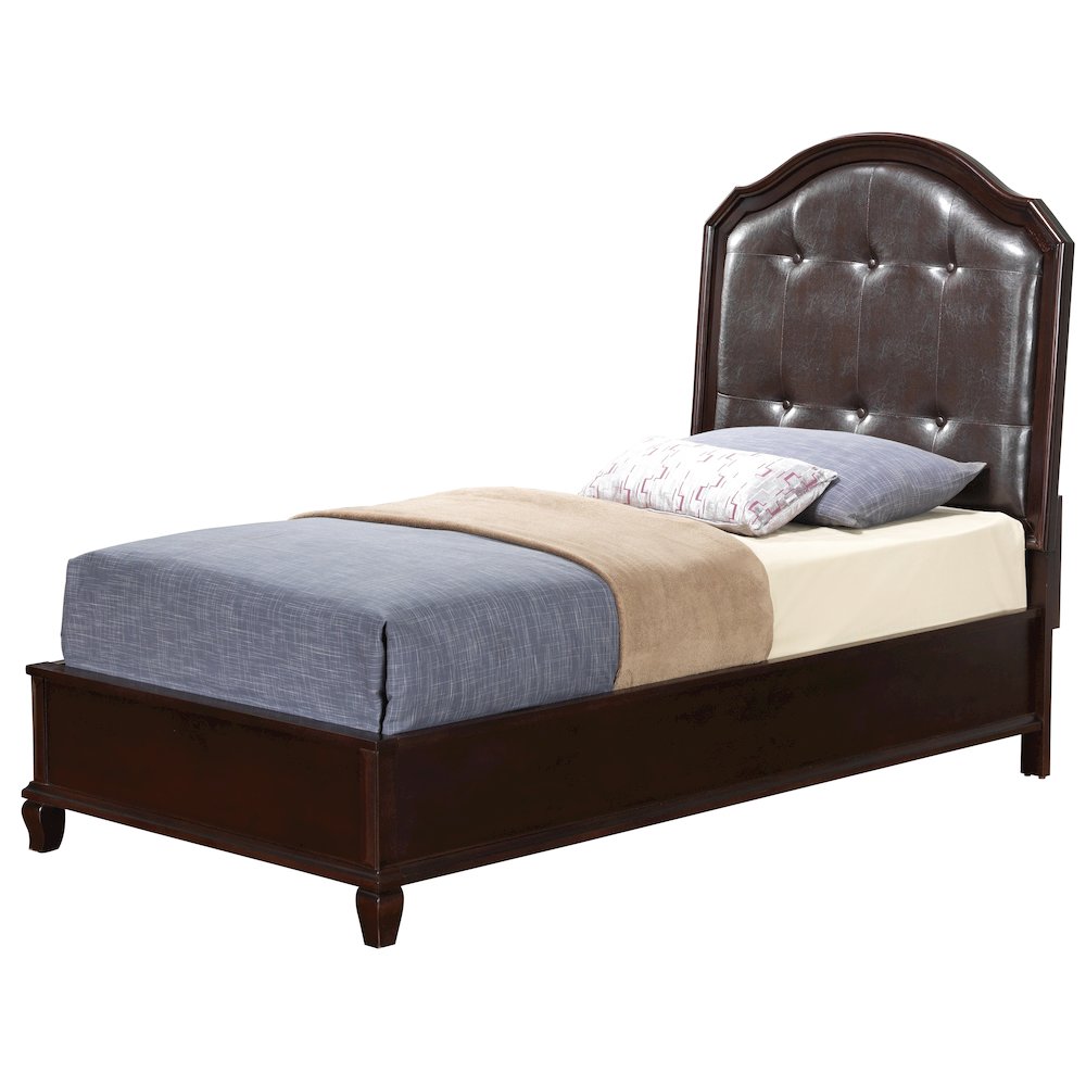 Glory Furniture Triton Twin Bed in Cappuccino Color. Picture 1
