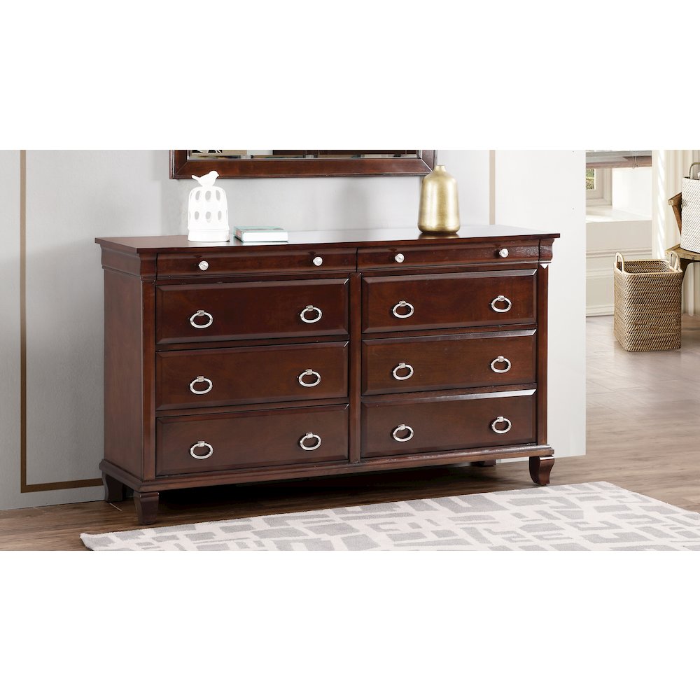 Glory Furniture Triton Dresser in Cappuccino Color. Picture 7