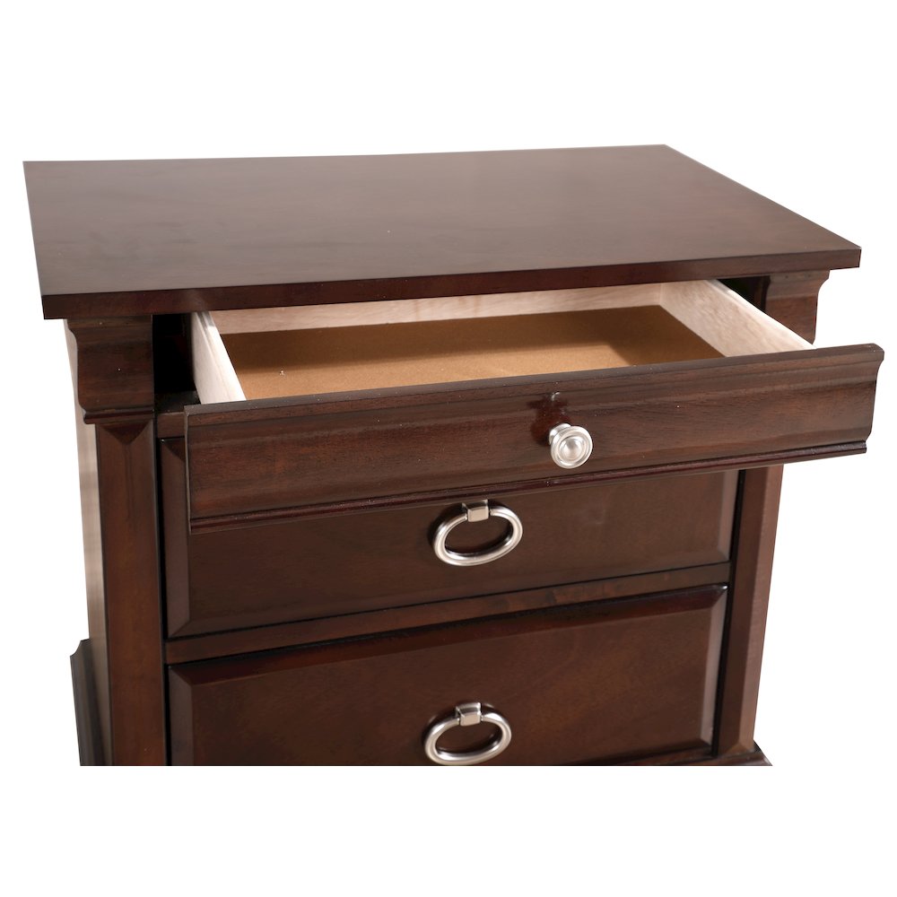 Glory Furniture Triton Night Stand in Cappuccino Color. Picture 3