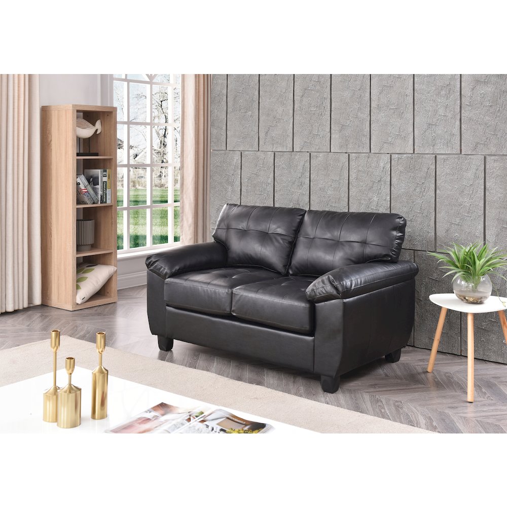 Glory Furniture Gallant Loveseat in Black Color. Picture 5