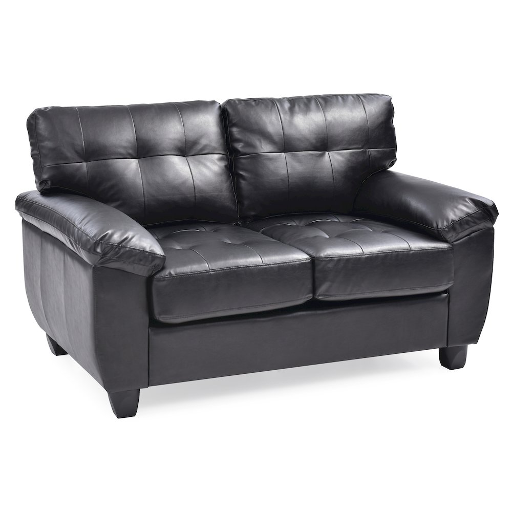 Glory Furniture Gallant Loveseat in Black Color. Picture 1