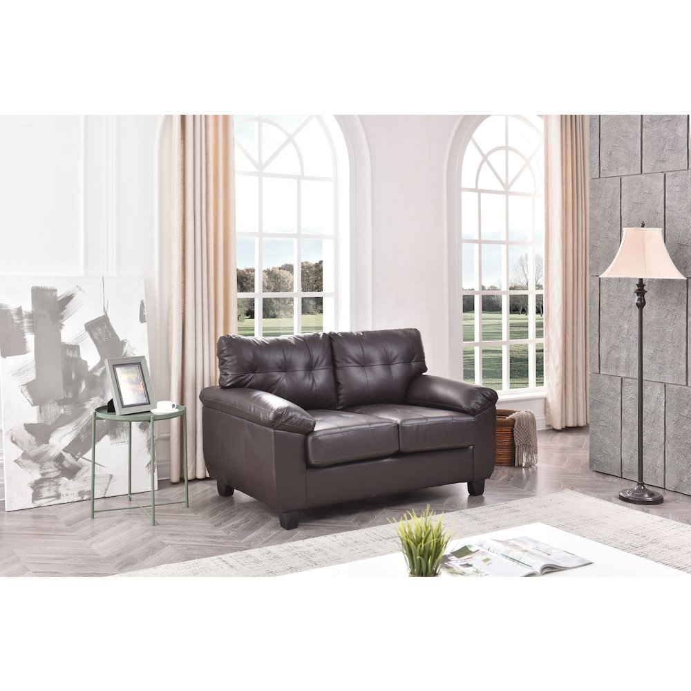 Glory Furniture Gallant Loveseat in Cappuccino Color. Picture 5