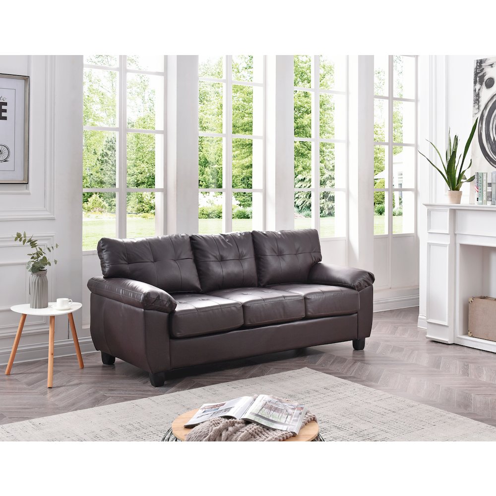 Glory Furniture Gallant Sofa in Cappuccino Color. Picture 5
